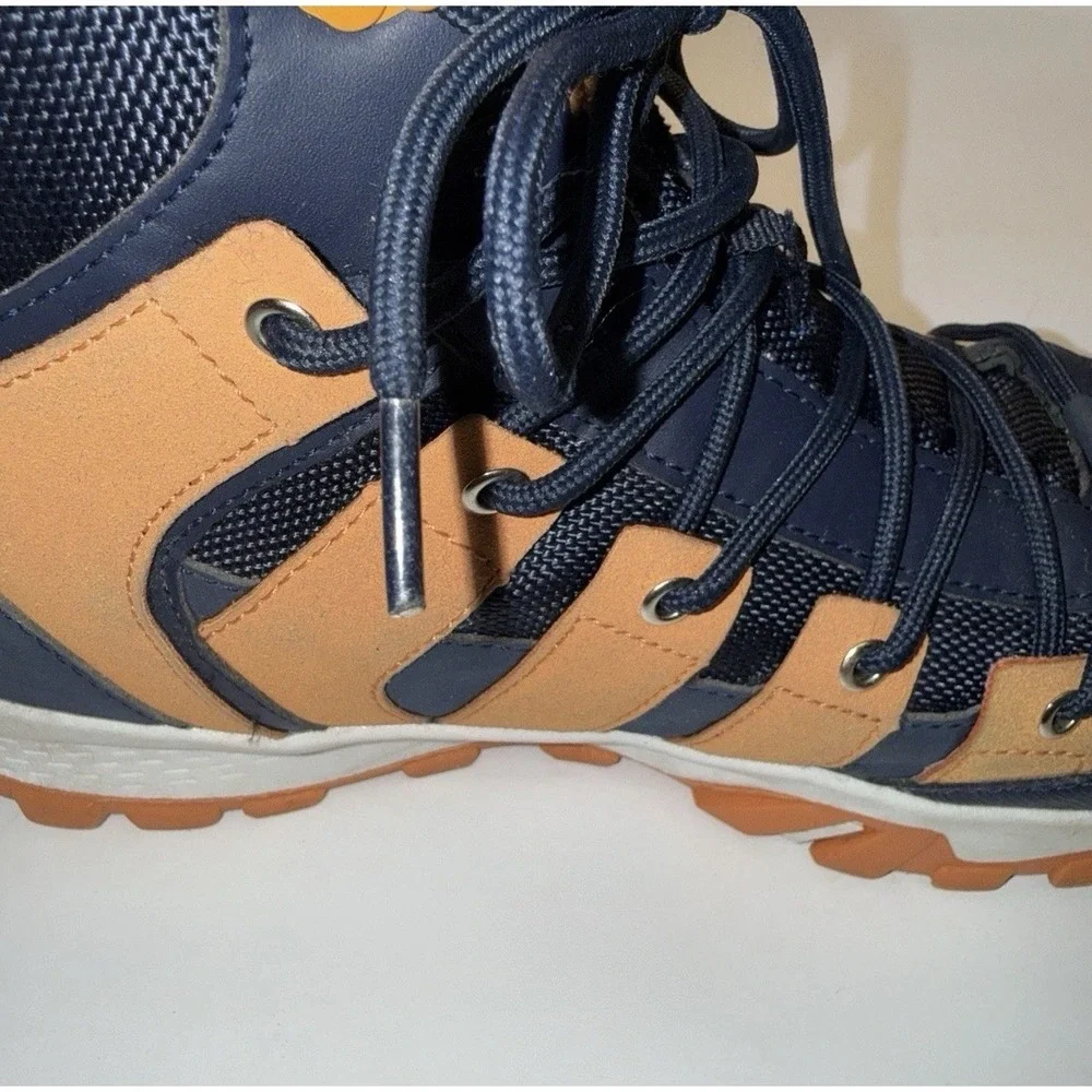 Men's Ecko UNLTD Woven Hiking Boot Orange/Navy Blue Size 11